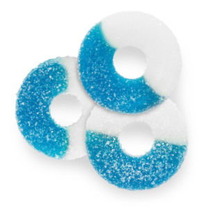 ALBANESE GUMMI RINGS - BLUE RASPBERRY