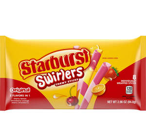 Customer Favourites: STARBURST SWIRLERS STICKS IN DISPLAY - ORIGINAL SHARE SIZE