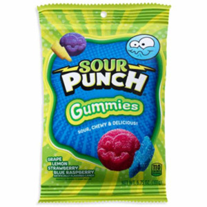 Customer Favourites: SOUR PUNCH GUMMIES PEG BAG