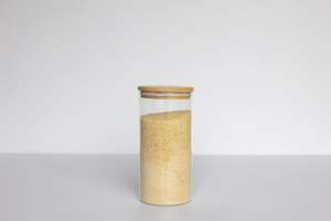 Round Glass & Bamboo Jar 1300ml
