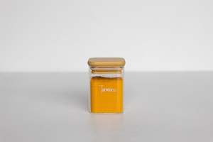 Square Glass & Bamboo Jar 200ml