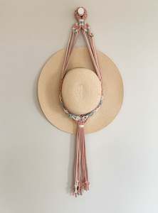 MULTI COLOURED MACRAMÈ HAT HANGER
