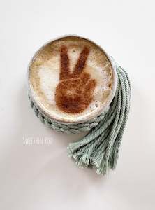Coffee Stencils: PEACE Stencil
