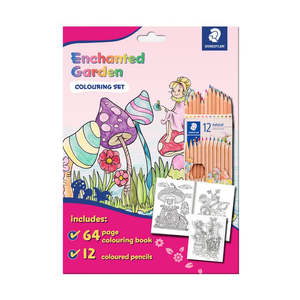 Staedtler Colouring Book Set - Enchanted Garden
