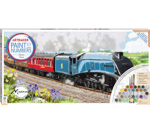 Paint By Numbers: Art Maker Paint by Number Canvas - Steam Train (Damaged)