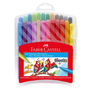 Faber-Castell Fiesta Fibre-Tip Pens Case of 24