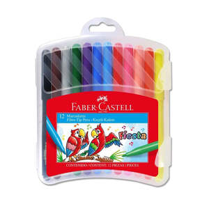 Faber-Castell Fiesta Fibre-Tip Pens Case of 12