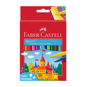 Art Supplies: Faber-Castell Fibre-Tip Pen Castle Box of 24