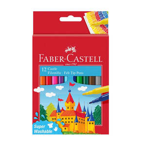 Faber-Castell Fibre-Tip Pen Castle Box of 12