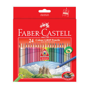 Art Supplies: Faber-Castell Grip Colour Pencils 24pk