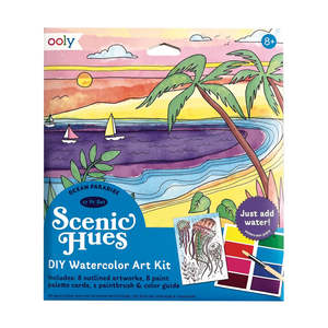 Painting Kits: OOLY Scenic Hues DIY Watercolour Art Kit - Ocean Paradise
