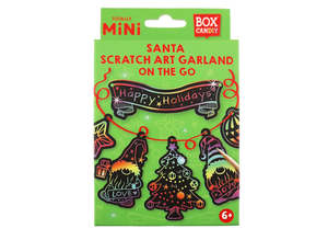 Activity Kits: Totally Mini Santa Scratch Art Garland Set