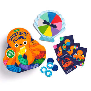 Card Games: Mudpuppy - Socktopus Octopus Shaped Box Game
