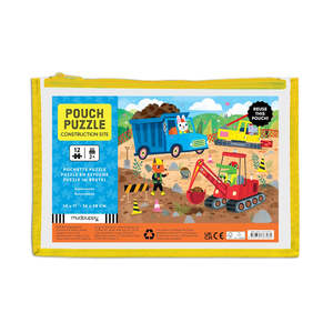 Puzzles: Mudpuppy 12 Piece Pouch Puzzle - Construction Site
