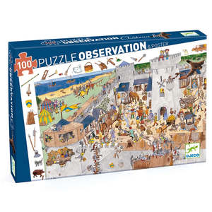 Djeco Fortified Castle 100 Piece Observation Puzzle