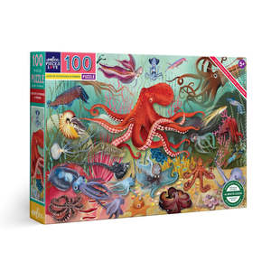 Puzzles: eeBoo Love of Octopuses & Friends 100 Piece Puzzle
