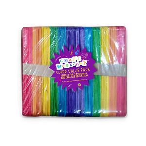 Coloured Jumbo Popsicle Sticks 500pk