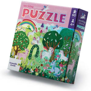 Crocodile Creek: Crocodile Creek 60 Piece Foil Puzzle - Sparkling Unicorn