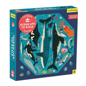 Mudpuppy: Ocean Life to Scale 300 Piece Octagon Shaped Puzzle