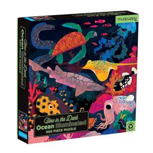 Mudpuppy: Ocean Illuminated 500 Piece Glow in the Dark Family Puzzle
