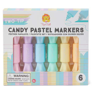 Tiger Tribe: Two-Tip Candy Pastel Markers 6pk