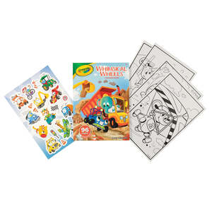 Crayola Whimsical Wheels Colouring Book 96 Pages