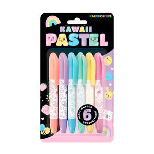 Kaleidoscope: Kaleidoscope 6pc Kawaii Pastel Markers