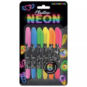 Kaleidoscope: Kaleidoscope 6pc Electric Neon Markers