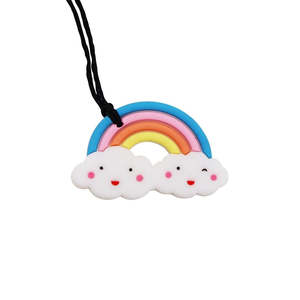 Jellystone Designs Silicone Chew Pendant - Rainbow Pastel