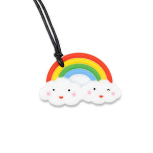 Jellystone Designs Silicone Chew Pendant - Rainbow Bright