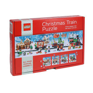 Games: LEGO Christmas Train 4 Connecting 100 Piece Puzzles