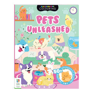 Art Colouring: Kaleidoscope Colouring with Holographic Stickers - Pets Unleashed