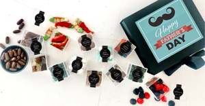 "OH PAPA!" FATHERS DAY CANDY & CHOCOLATE GIFT BOX - 12 CANDY CUBE BOX