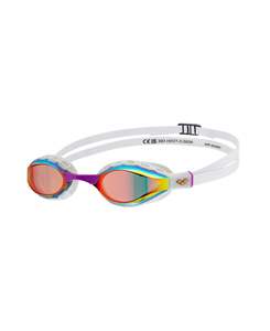 Racing Goggles: Air Sonic MIrror Racing Goggle Gold-White (Indoors) Arena