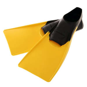 Fins: Prodive Long Rubber Swim Fins Black/Yellow