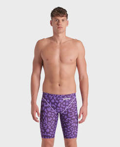 Mens Racesuits: Mens Powerskin ST NEXT LE Racing Jammer - Leopard Skin Violet Arena