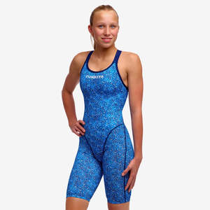 Girls Swimwear: Girls Pebble Beach Fast Legs 1 Piece Swim Legsuit - Funkita