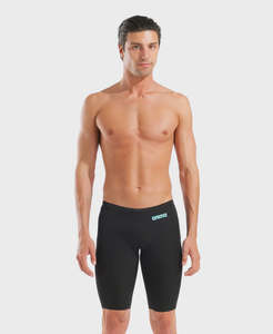 Mens Racesuits: Men's Powerskin Veloce Racing Jammer - Black-Teal Arena