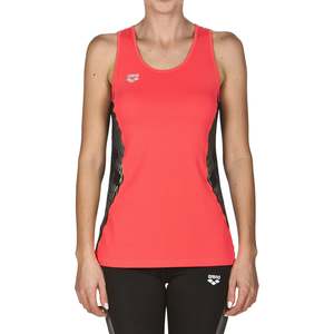 Apparel: Arena Women Run Tank Top Fluo Red-Black