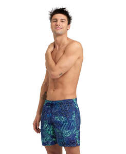 Mens Swim Shorts: Men's Beach Boxer Allover