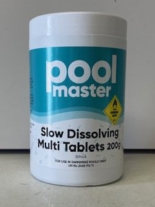 Products: Pool Master Slow Dissolving Multi Chlorine Tablets - 1KG pack - Swimjoy