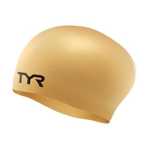 Swimming Caps: TYR Wrinkle-Free Long Hair Silicone Swim Cap