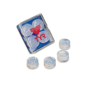 Swimming Aquatics Accessories: TYR Soft Silicone Earplugs, Clear: Pack/4