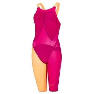 Pool Racing: WOMENS FASTSKIN LZR ELITE 2 - V2 OPENBACK KNEESKIN RED/ORANGE SPEEDO