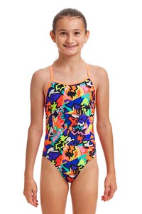 All Girls: GIRL'S SAW TOOTH TWISTED ONE PIECE