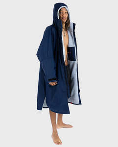 Dryrobe Advance Unisex Long Sleeve - Navy/Grey