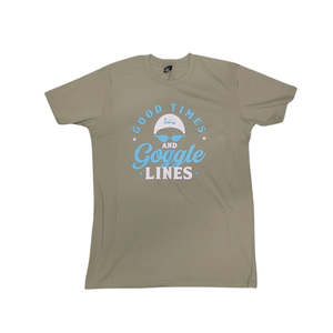 Apparel: MENS T-SHIRT GOOD TIMES AND GOGGLE LINES