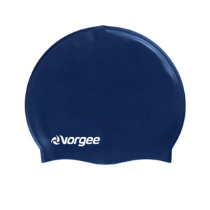 VORGEE FITNESS CLASSIC SILICONE SWIM CAP- NAVY