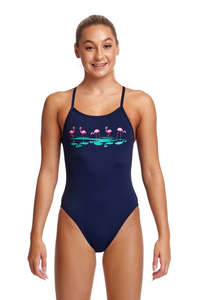 FUNKITA SINGLE STRAP ONE PIECE SWIMSUIT - FLOOD PLAIN