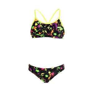 All Girls Swimwear: FUNKITA RACERBACK TWO PIECE - SPLATTER ATTACK